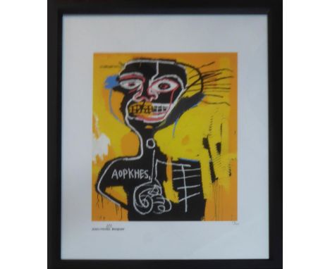 JEAN-MICHEL BASQUIAT 'Untitled' (Skull with Yellow Background), lithograph, with signature and artist's moniker in the plate,