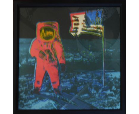 ANDY WARHOL 'Moonwalk (Pink)', 1987, lithograph, numbered 254/2400, CMOA stamp on reverse, printed on Lenox Museum card, 60cm