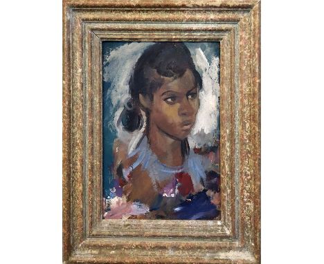 JOSEPH ROVERS (1893-1976) 'Portrait of a Young Girl', oil on board, signed and dated with monogram, inscribed verso, 33cm x 2