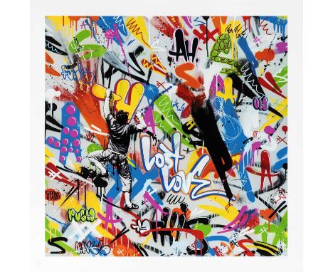 Martin Whatson (Norwegian 1984-), 'Rock Climber', 2021, screenprint in colours and giclee print on 300gsm Somerset Satin pape