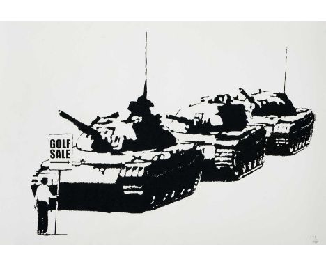 Banksy (British 1974-), 'Golf Sale', 2003, one colour screenprint on wove paper, numbered from an edition of 750 in pencil, p