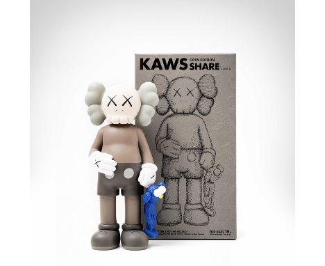 Kaws (American 1974-), 'Share (Brown)', 2020, painted cast vinyl figure, stamped to the underside of the feet, manufactured b