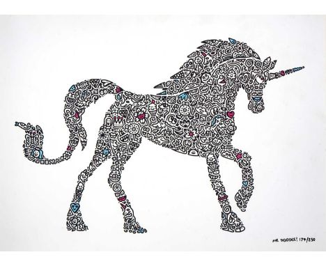 Mr Doodle (British 1994-), 'Unidoodle', 2017, digital print in colours on wove paper, signed and numbered from an edition of 