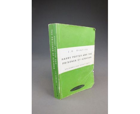 ROWLING J K, Harry Potter and the Prisoner of Azkaban, 1999, uncorrected proof in green wrappers. One of about 250 copies, co
