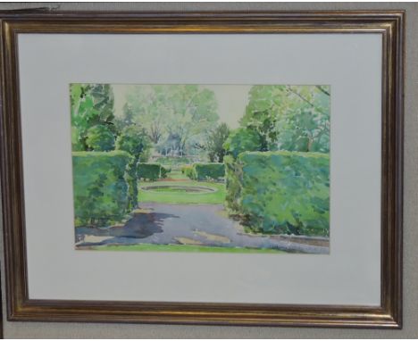 Nancy Petley Jones (Canadian/British, b.1953), 'Morning Light, York House Gardens', 2002, watercolour on paper, signed, title