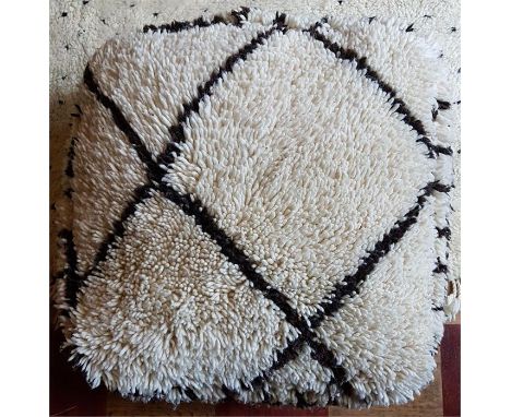Moroccan Handmade Berber Beni Ouarain rug Pouffe 
60cm x 60cm x 35cm. Soft and comfortable as a footstool or occasional seati