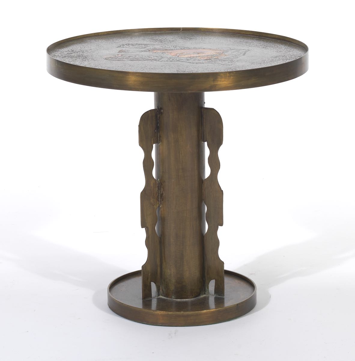 Philip And Kelvin Laverne Mixed Metals Occasional Round Table Lot 1307 Philip And Kelvin Laverne Mixed Metals Occasional Round Table After Pablo Picasso