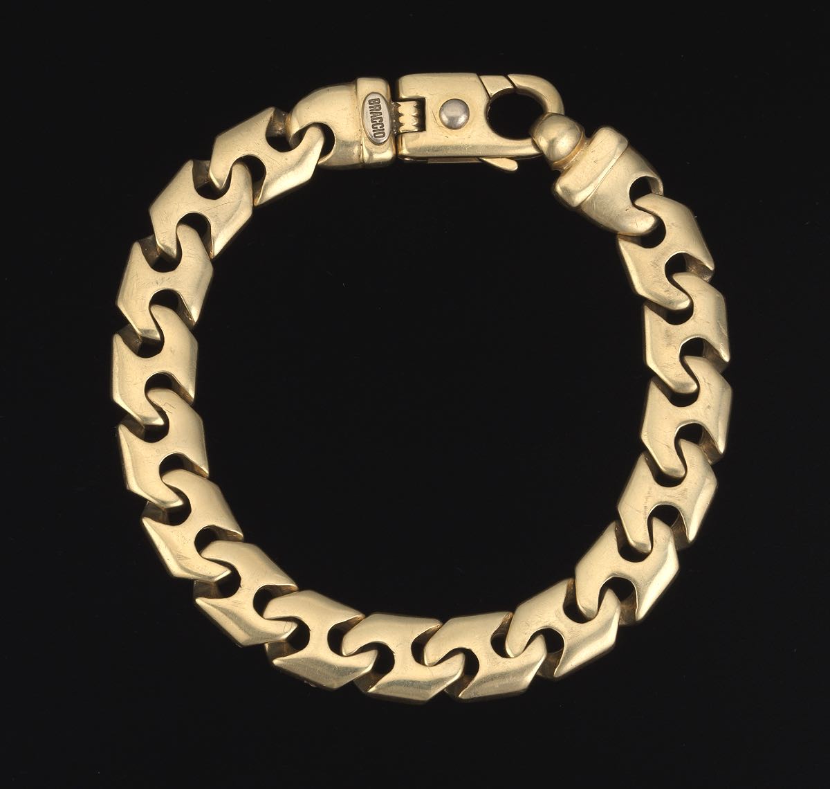 Gentleman's Gold Bracelet by Braccio 14k yellow gold articulated ...