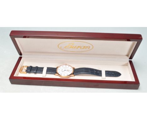 A gentleman's Buran SA Slim mechanical B70 143 1 704 0 limited edition No. 068 sapphire crystal wristwatch. The watch having 