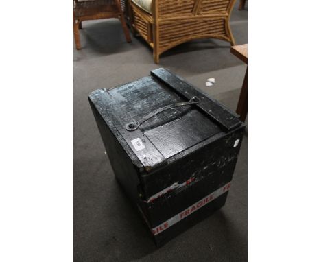 A wooden microscope or storage box 