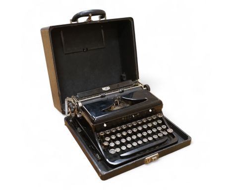 A cased 1930s Royal portable typewriter