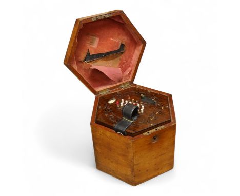 A mahogany cased concertina by Rock Chidley, 135, High Holborn, London, with the rosewood body and numbered 566, CITES Submis