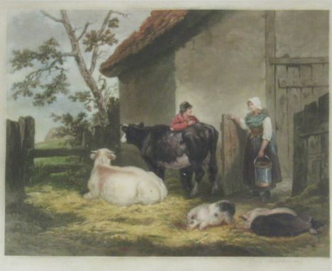 Late 18th & Early 19th CenturyColoured Engraving: A good collection of Engravings after Morland, Westall, Hamilton and others