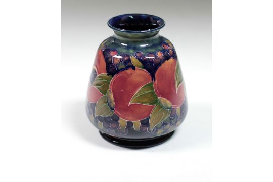 An Attractive Peaches Blueberries Design Moorcroft Vase