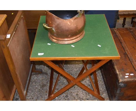 A baize topped card table