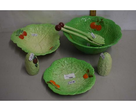 Quantity of leaf formed dishes, bowls and kitchen wares by Beswick, Carlton Ware and others