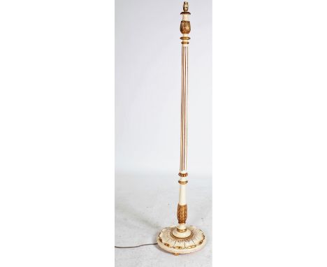A VICTORIAN STYLE WHITE PAINTED STANDARD LAMP150cm high
