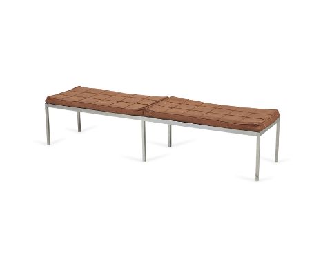 Florence Knoll (American, 1917-2019) for Knoll International, United States. Mid-century Modern model 2530-6 bench. With chro