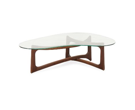 Adrian Pearsall (American, 1925-2011) for Craft Associates, United States. Mid-century Modern coffee table. Two-piece walnut 