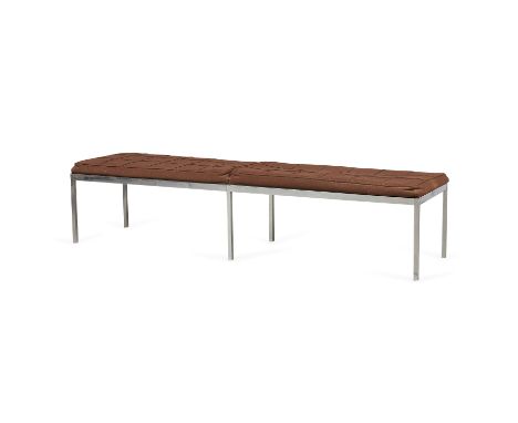 Florence Knoll (American, 1917-2019) for Knoll International, United States. Mid-century Modern model 2530-6 bench. With chro