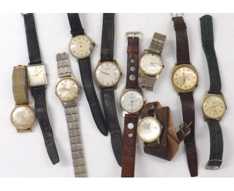 Selection of gentlemen's wristwatches to include Ruhla, Ingersoll, Lucerne, Kered, Buren, Timex, Rotary (10)