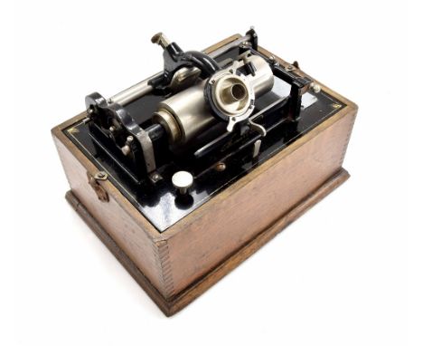 Edison Type A - two minute Phonograph, with original reproducer and recorder (lacking horn), circa 1900