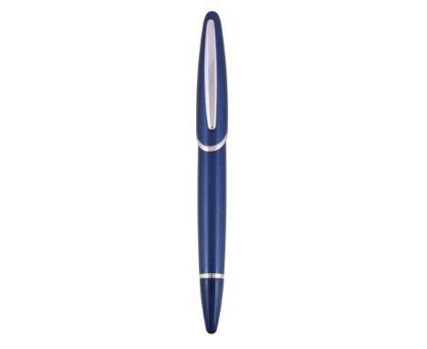  Montegrappa, Ferrari, a blue fountain pen,   with a blue resin cap and a blue resin and silver barrel, stamped 925 with Ital