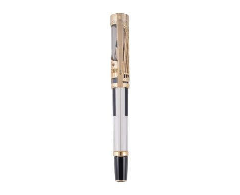  Montblanc, Henry E. Steinway, 888, a limited edition fountain pen,   no.703/888, 2014, skeletonised cap with gold coloured h