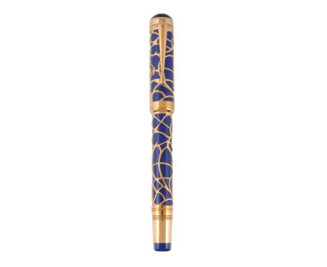  Montblanc, Patron of Art, The Prince Regent, 888, a limited edition fountain pen,   no.840/888,1995, the royal blue resin ca