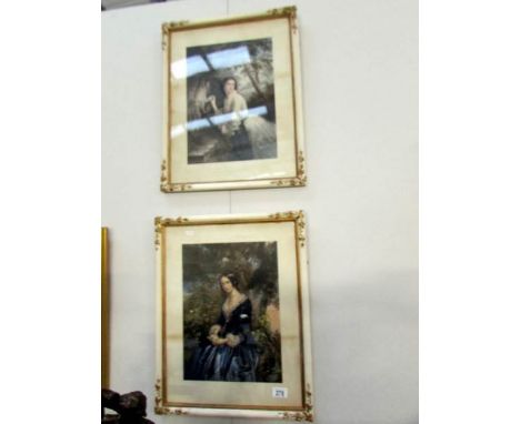 A pair of framed and glazed Baxter portrait prints