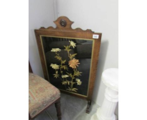An oak firescreen 