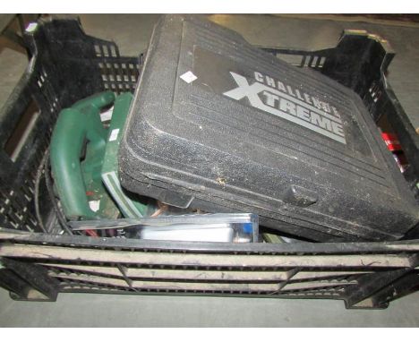 A box of hand and power tools (sold as seen)