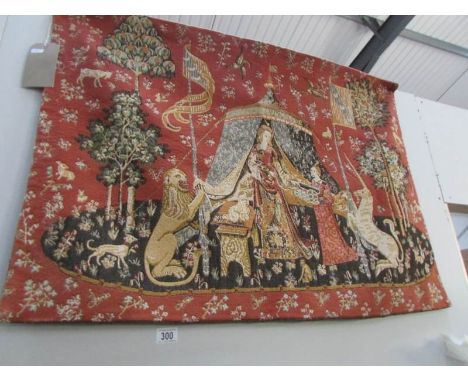 A tapestry wall hanging