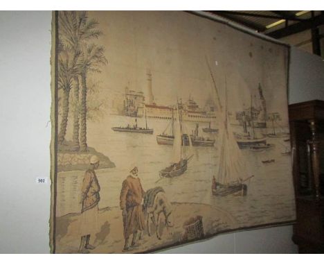 A tapestry wall hanging