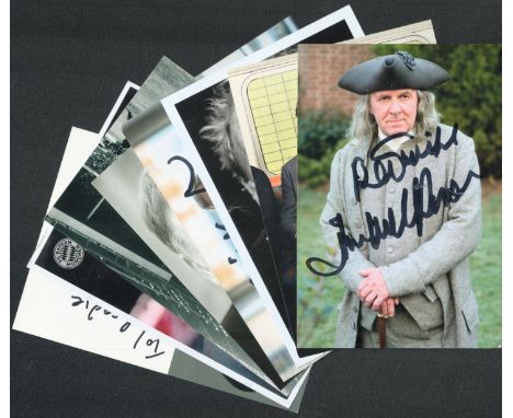 Variety of Footballer TV Actors, collection of 8 signed black and white and colour photos includes promo Approx 6x4 Inch, Foo