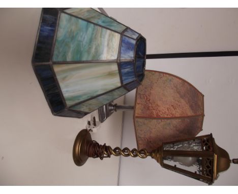 Tiffany style lamp shade and two others 
