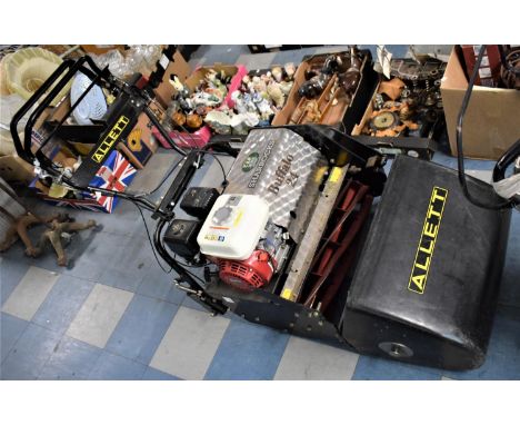 An Allett Buffalo 24" Self Propelled Professional Cylinder Lawn Mower with Collection Box, With Honda 5.5 GX 160 Petrol Engin