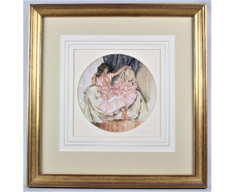 A Gilt Framed Circular Russell Flint Print, 22cm diameter 