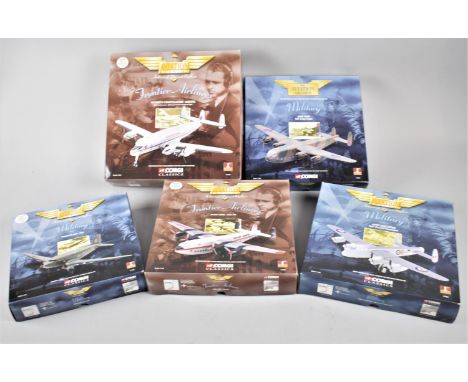 A Collection of Five Boxed Corgi Classic Aviation Achieve Models, All in Mint Condition and Complete 