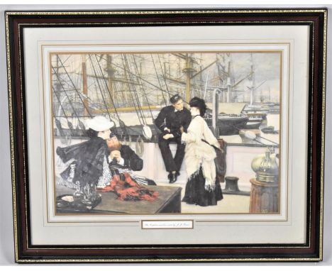 A Framed Print, Entitled The Captain and His Mate by JJ Tissot, 40x30cm 