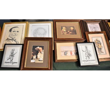 A Collection of Various Framed Military Prints, Portrait Prints etc 