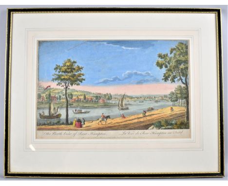 A Framed Print of Mural Painting to Illustrate History of Roehampton, Details Verso, 39x25cm 