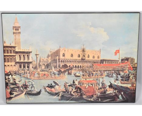 A Mounted Canaletto Print, "The Feast of the Ascension", 76x53cm 