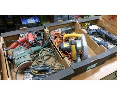 3 Boxes of power tools