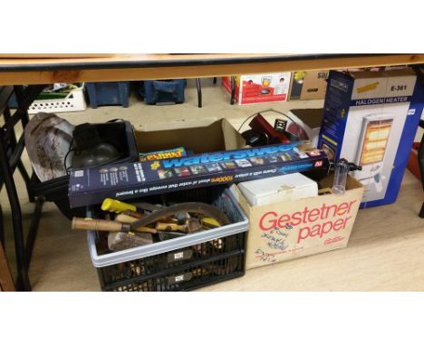 Heater, tools, comics etc.
