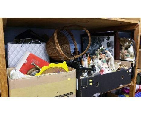 Shelf of assorted lighters, fire set etc.