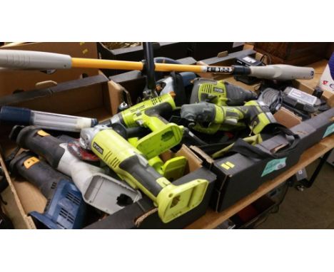 3 Trays of cordless tools