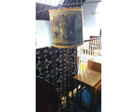 Brass standard lamp