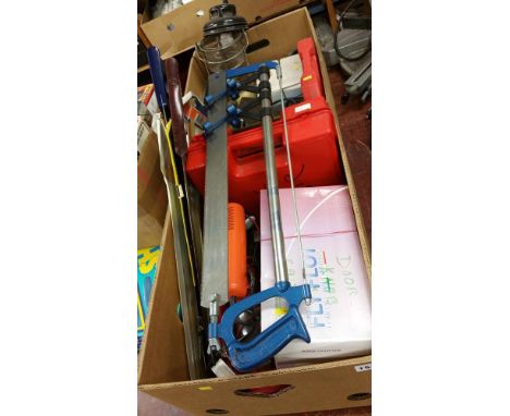 2 Boxes of assorted tools etc.