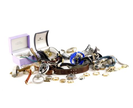 A group of wristwatches, to include gentleman's and ladies wristwatches, bangle bracelets, Strada, Henley, Titus, pocket watc